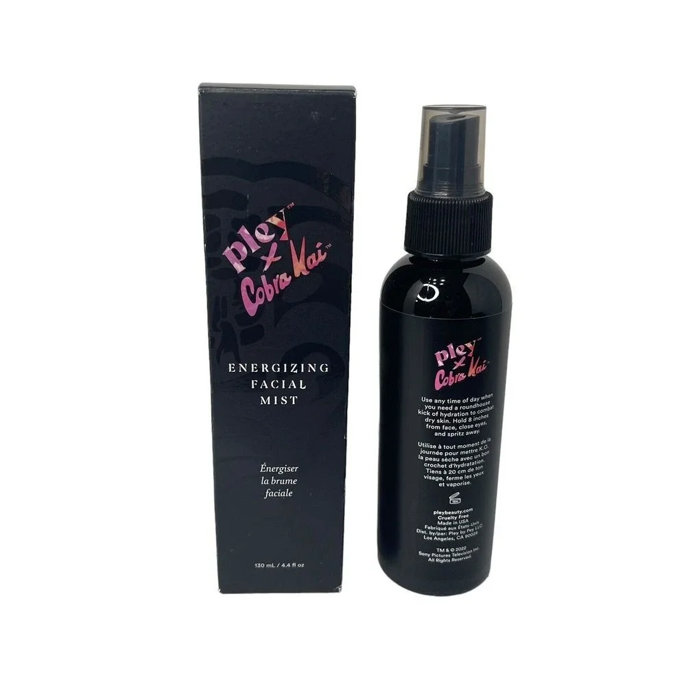 Pley Beauty X Cobra Kai Energizing Facial Mist 4.4oz Makeup‎ Skincare
